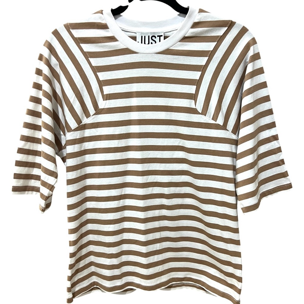 Just Female 100% Organic Cotton 1/2 Sleeve Top Sustainable SZ XS NWT